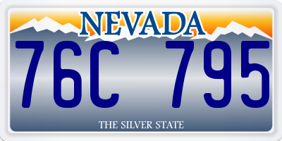 NV license plate 76C795