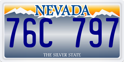 NV license plate 76C797