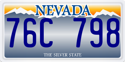 NV license plate 76C798
