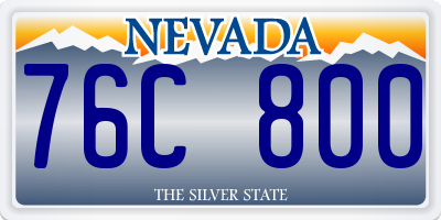 NV license plate 76C800