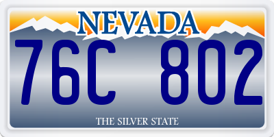 NV license plate 76C802