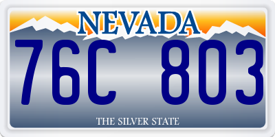 NV license plate 76C803