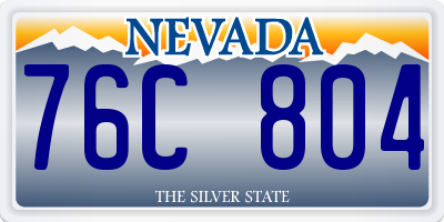 NV license plate 76C804