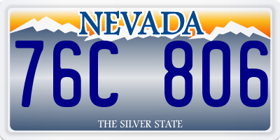 NV license plate 76C806