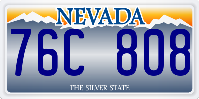 NV license plate 76C808