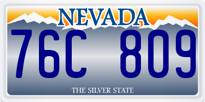 NV license plate 76C809