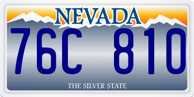 NV license plate 76C810