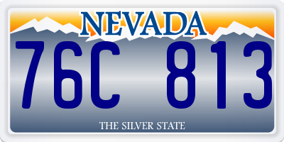 NV license plate 76C813