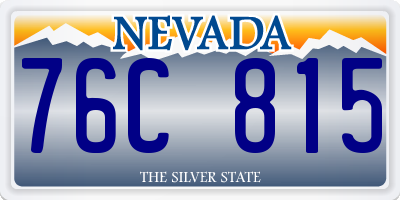 NV license plate 76C815