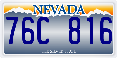 NV license plate 76C816