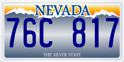 NV license plate 76C817