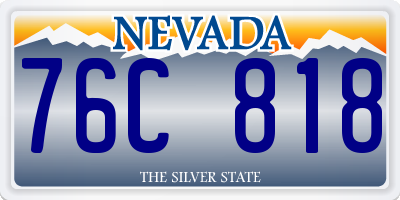 NV license plate 76C818