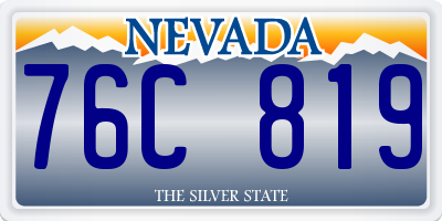 NV license plate 76C819