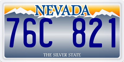 NV license plate 76C821
