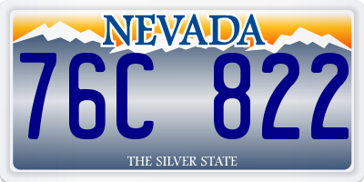 NV license plate 76C822