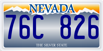 NV license plate 76C826