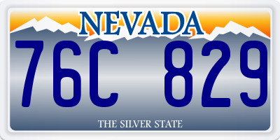 NV license plate 76C829