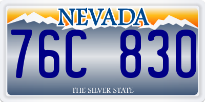 NV license plate 76C830