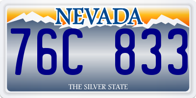 NV license plate 76C833