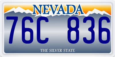 NV license plate 76C836