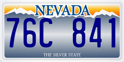 NV license plate 76C841