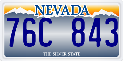 NV license plate 76C843