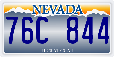 NV license plate 76C844