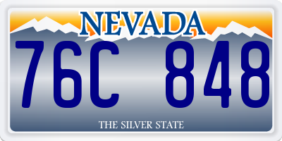 NV license plate 76C848