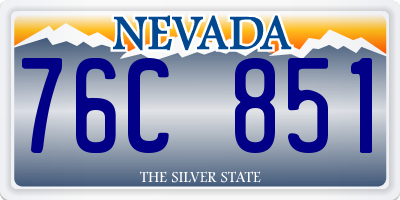 NV license plate 76C851