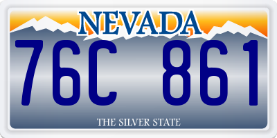 NV license plate 76C861