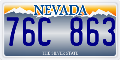 NV license plate 76C863
