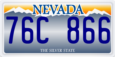 NV license plate 76C866