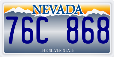 NV license plate 76C868