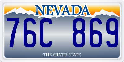 NV license plate 76C869