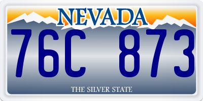 NV license plate 76C873