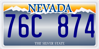 NV license plate 76C874