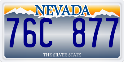 NV license plate 76C877