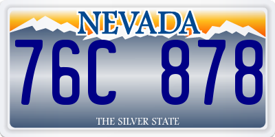 NV license plate 76C878