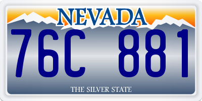 NV license plate 76C881
