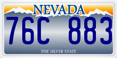 NV license plate 76C883