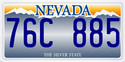 NV license plate 76C885