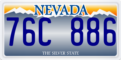 NV license plate 76C886