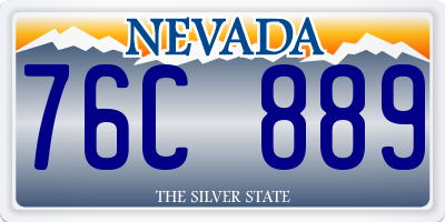 NV license plate 76C889