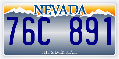 NV license plate 76C891