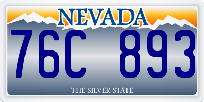 NV license plate 76C893