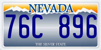 NV license plate 76C896