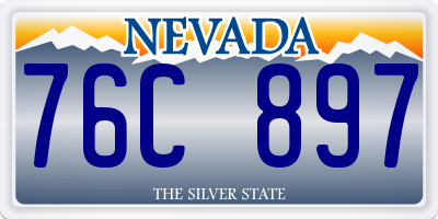NV license plate 76C897