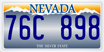NV license plate 76C898