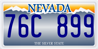 NV license plate 76C899