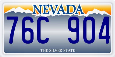 NV license plate 76C904